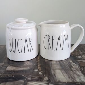 Rae Dunn Classic Cream & Sugar Dish Set 🫙 Kitchen Basics